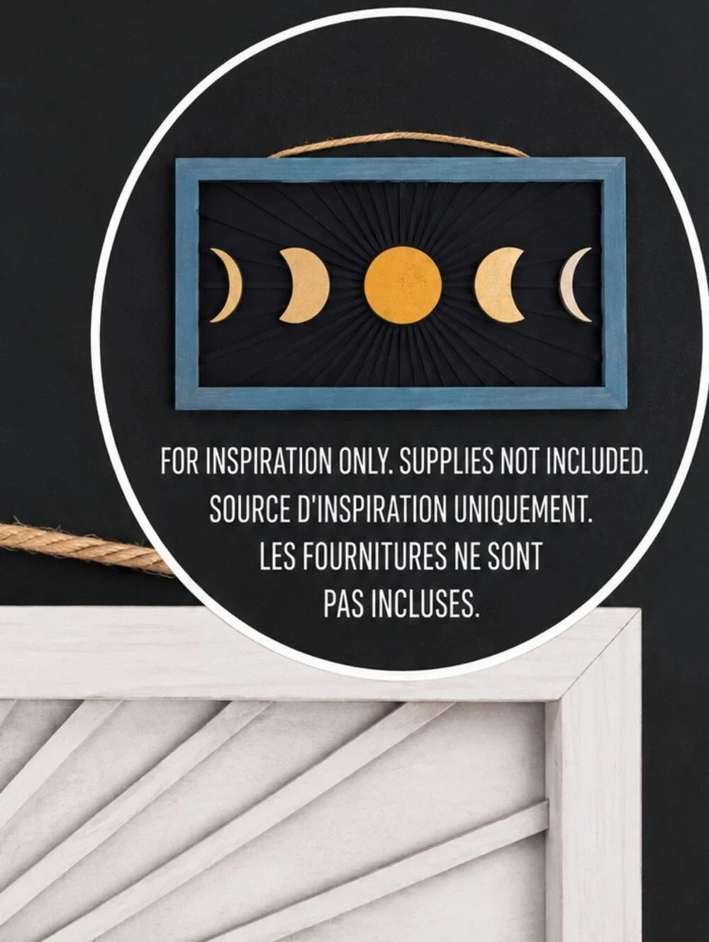 NWT MAKE Market DIY Wood Décor Kit DIY Moon Phase Wall Art - Size 13.5